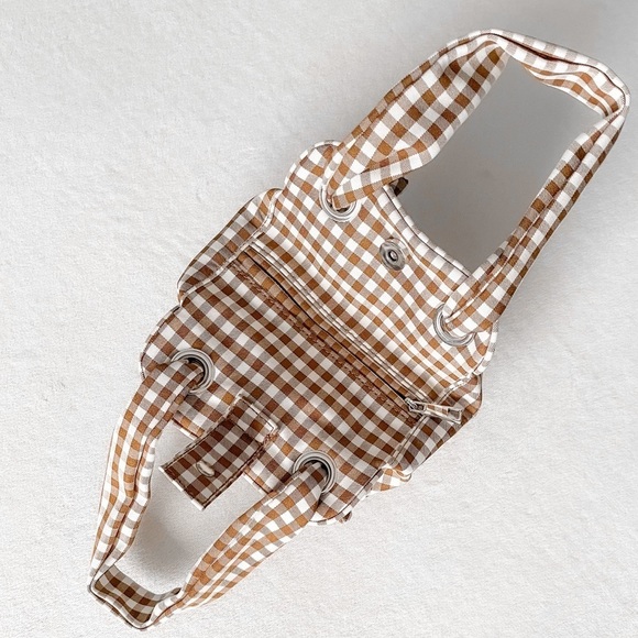 Topshop Brown and White Checkered Mini Bag - Picture 5 of 13